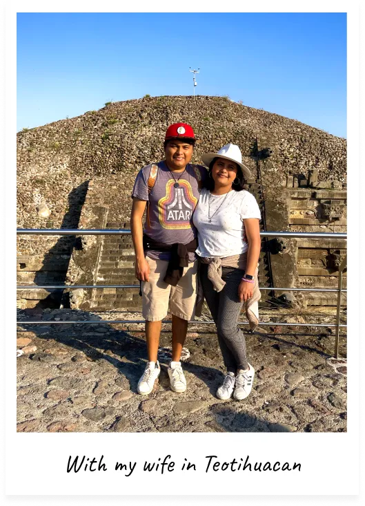 De visita por Teotihuacan con mi esposa