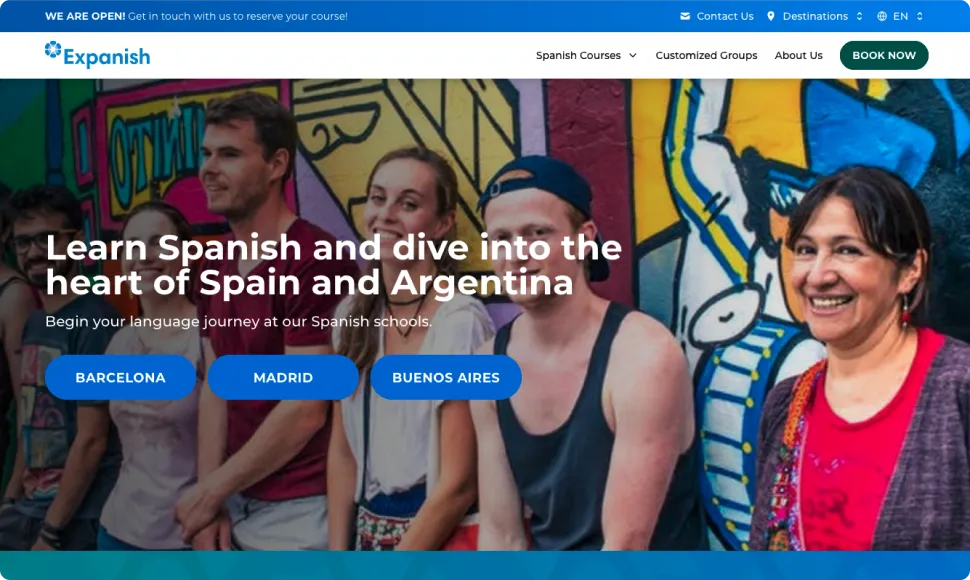 Sitio web anterior de expanish.com